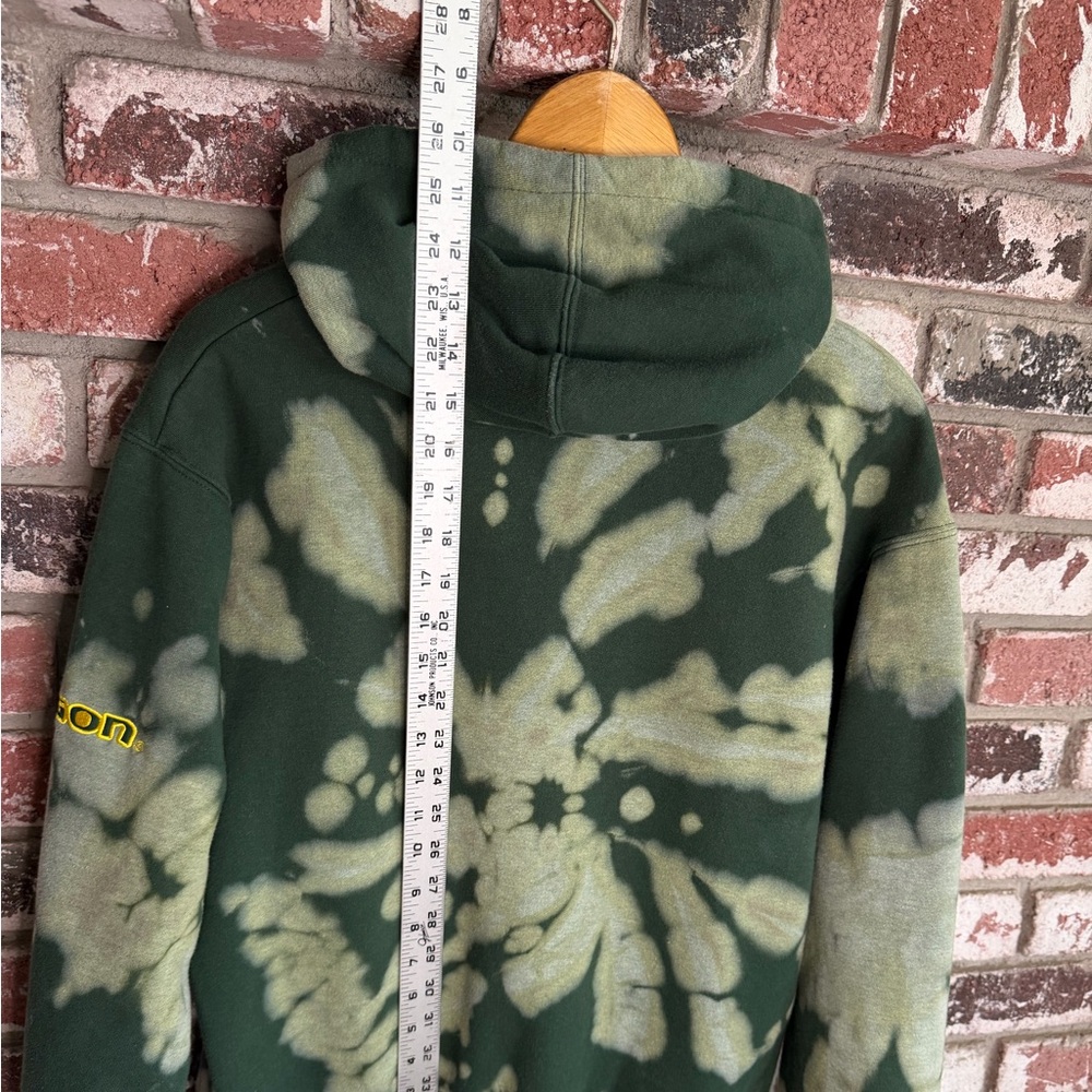 University of Oregon Ducks Football Bleach Spiral Tiedye Hoodie Sweatshirt - Picture 6 of 7